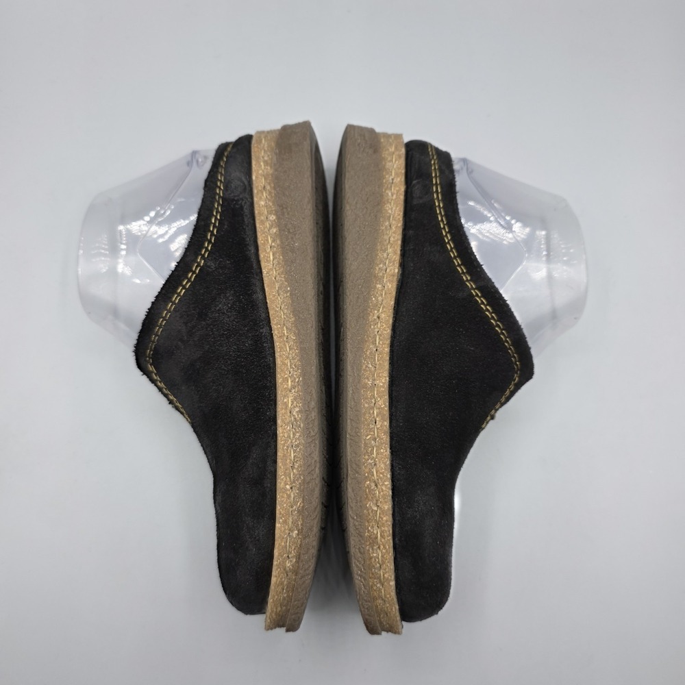 Born Mules Womens 6 Black Suede Rough Distressed Comfort Clogs Slip On‎ Shoes - Picture 8 of 14